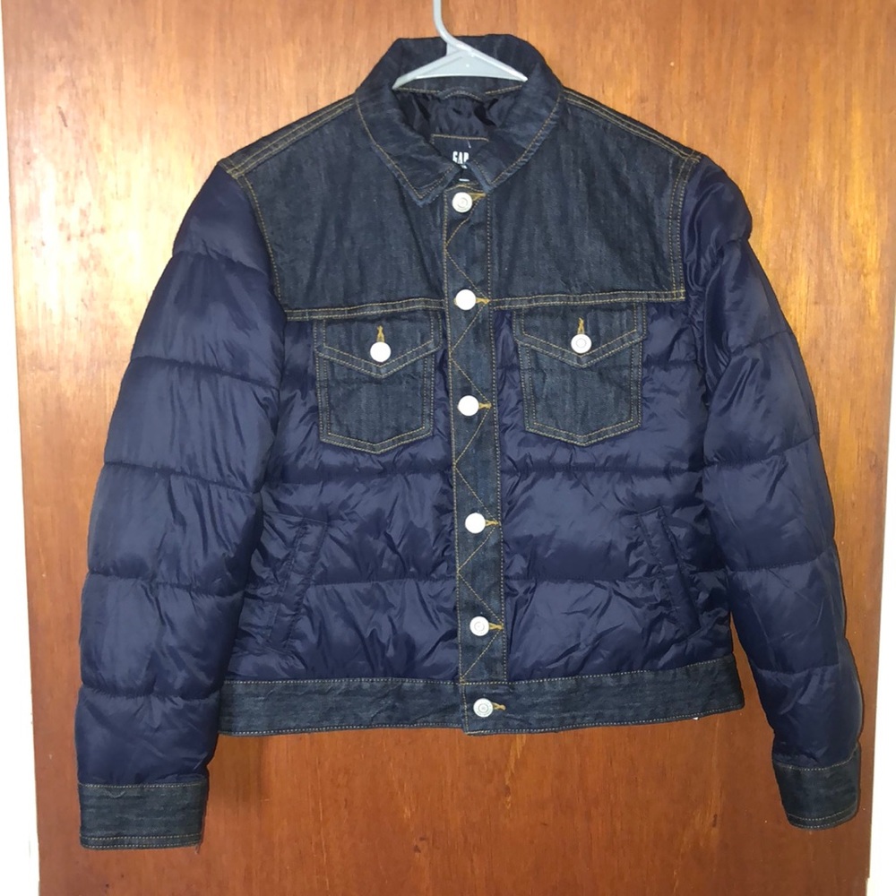 Denim puffer jacket